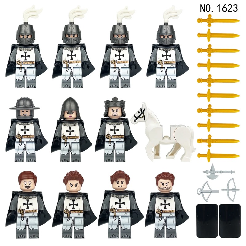 Model Kit Horse - Medieval soldier knight Rome assembled building
