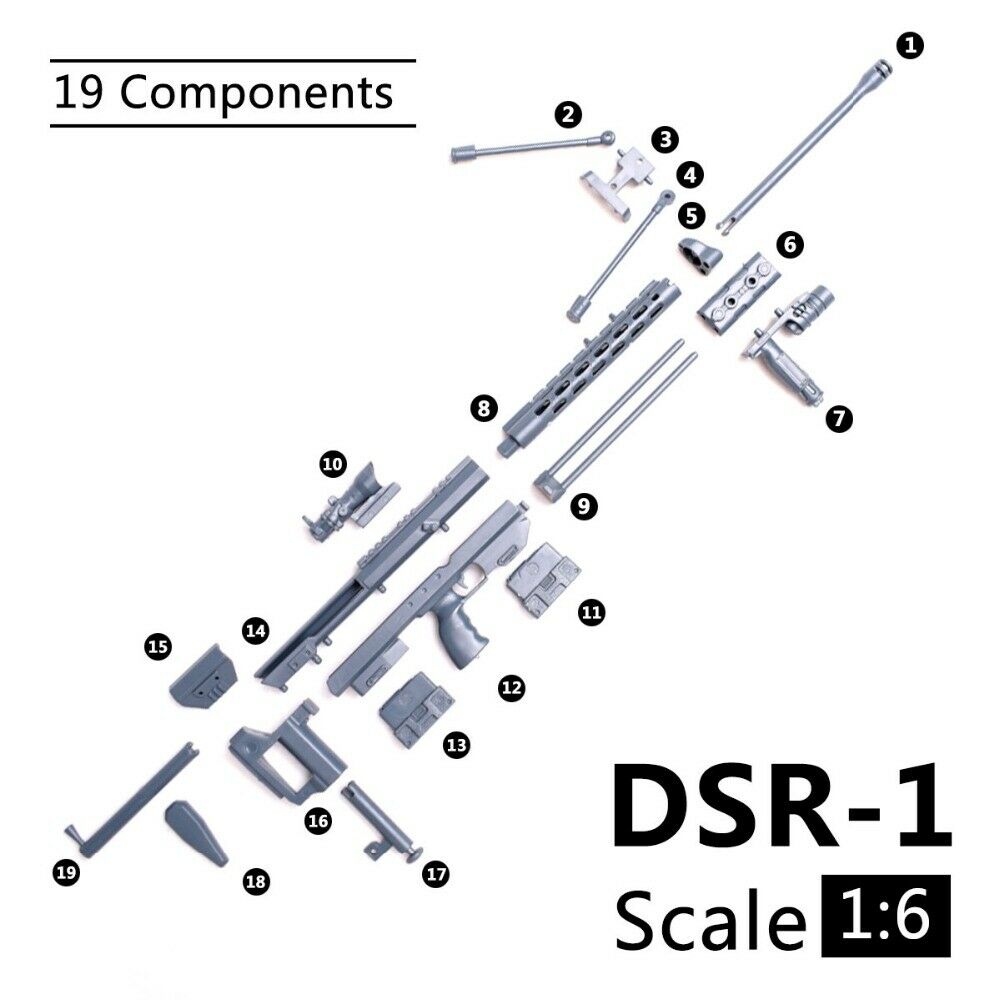 1/6 Scale DSR1 Rifle Gun Model - Model Kit Weapons recension och pris