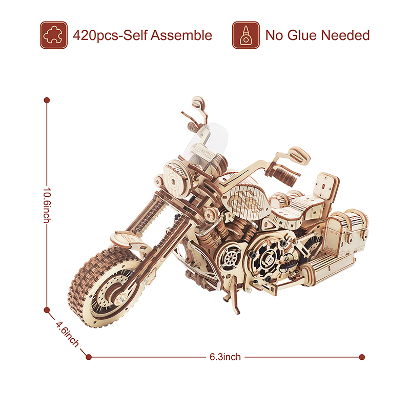 Robotime Motorcycle Puzzle 3D  - Model Kit Motor Nuclear recension och pris