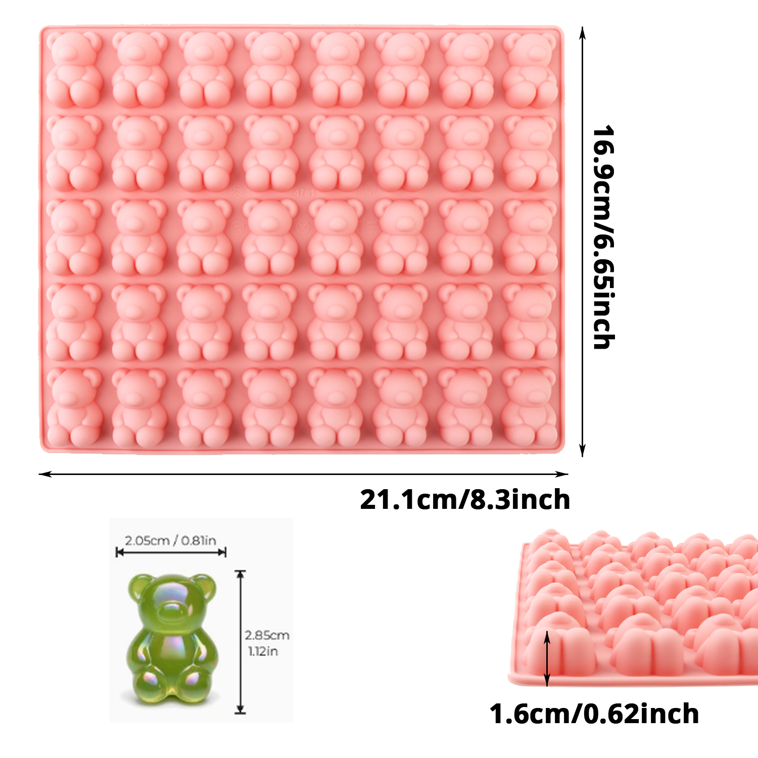 40-Cavity Bear-Shaped Silicone - Model Kit For Beginners recension och pris