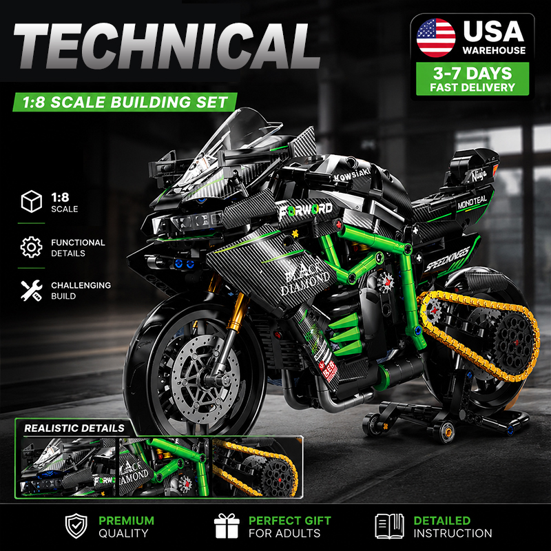 New MOC Motorcycle Building Bl - Model Kit Motor Nuclear recension och pris