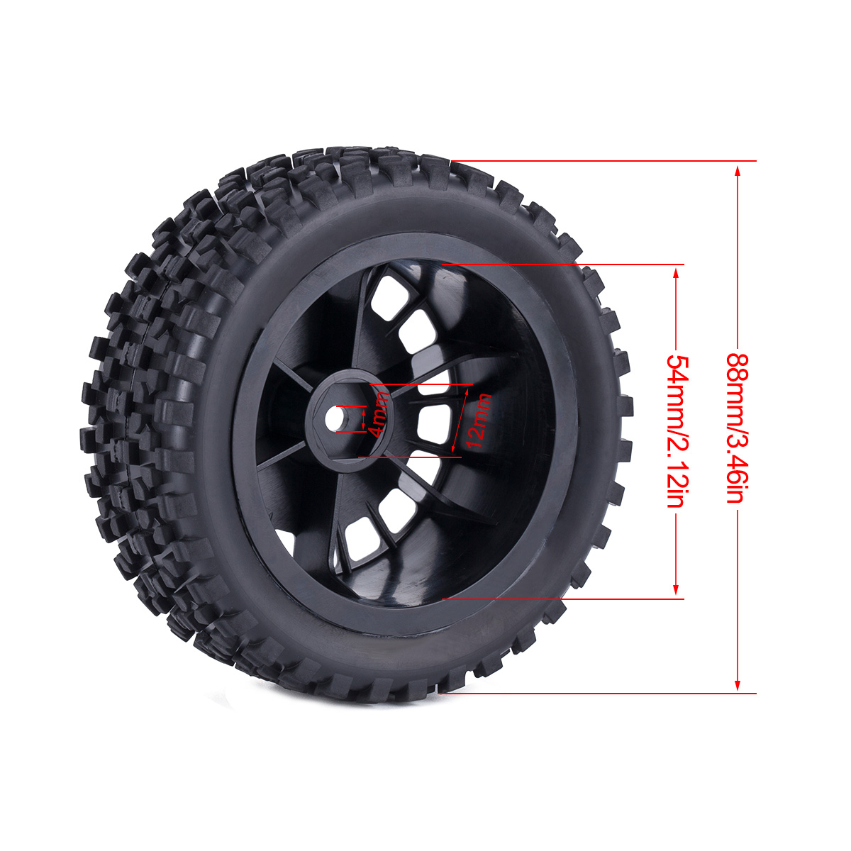 Rc Rally Tires for 1/10 Wltoys - Tamiya Model Rc Car recension och pris